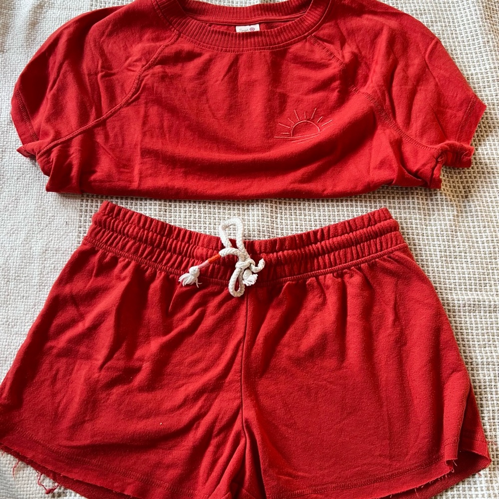 Red pj set. Shirt and shorts size small.